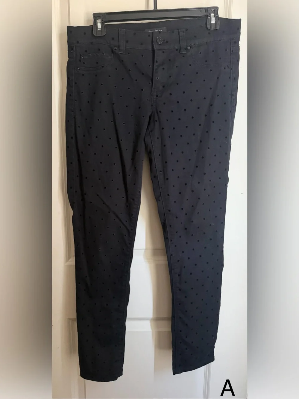 White House Black Market noir Jeans M Regular Black Low Rise skinny boho office